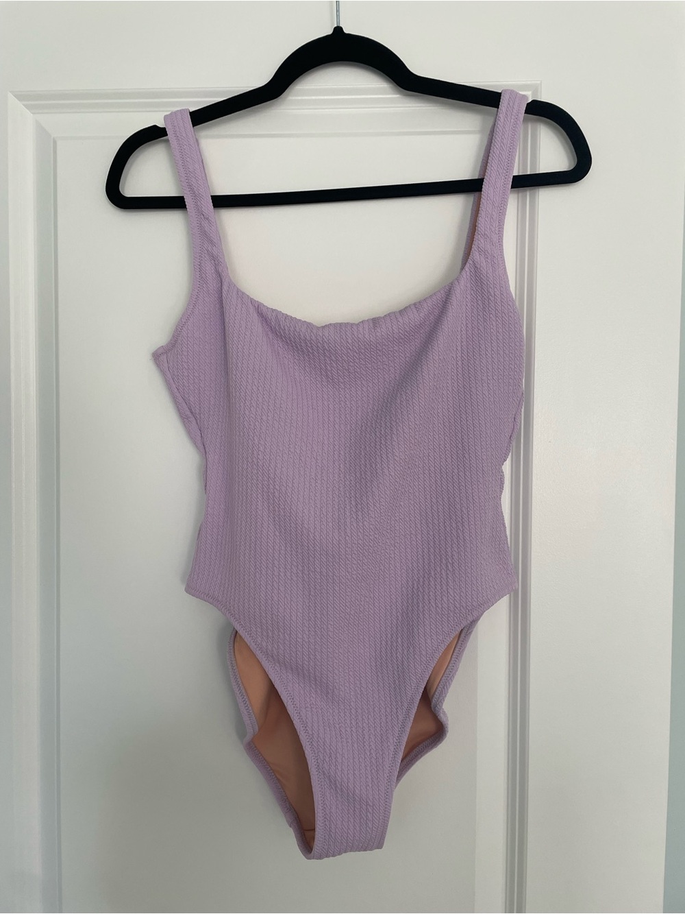 J. Crew Claudia Scrunchie One Piece Swimsuit - lilac purple